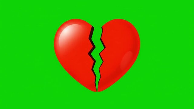 Broken Heart Loop Animation 4k Stock Video