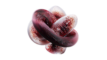 An abstract knot sculpture shines a symbol of intricate connection and endless possibilities on