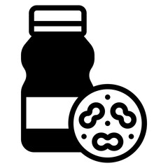 Supplement Bottle and Cookie Icon