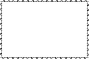 Simple heart decorated black frame with white background, photo frame, illustration