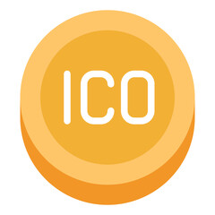 ICO Cryptocurrency Coin Icon