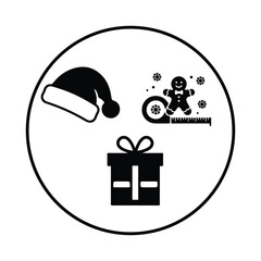christmas tool items silhouette icon