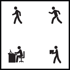 stickman icon silhouette illustration Design