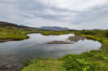 Fototapeta premium Thingvellir national park and river in Iceland
