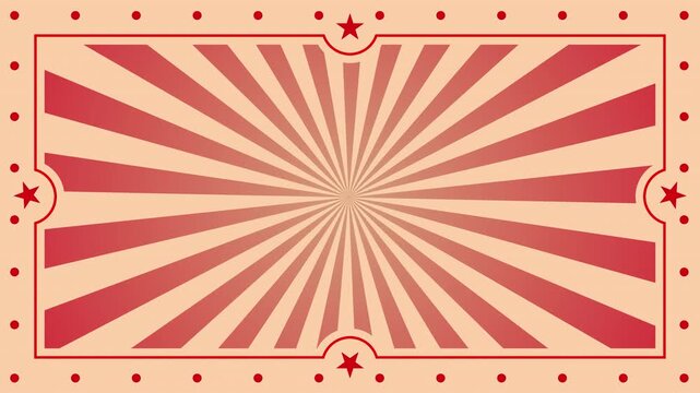 Circus Carnival Background, sunburst circus background vintage retro video Animation 4K