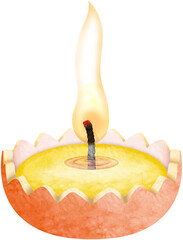 Watercolor Floating Clay Candle