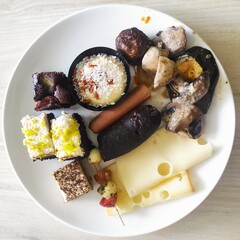 grilled eggplant with vegetables