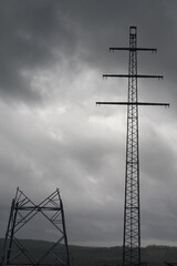 Energie Transporte Elektrizität Strom Gitter maste in Umbau