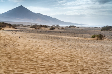 Cloudy day on the Cofete beach - Fuerteventura landscapes