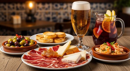 Tapas Feast - A Delicious Selection of Spanish Cuisine.