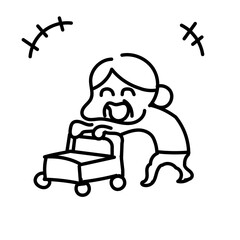 走るシリーズ・svgおばあちゃん５