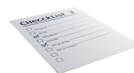 Checklist with ticked boxes transparent background cutout png