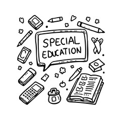 Illustrative representation of specialized pedagogical support and learning resources designed for