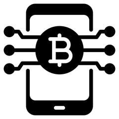 Digital Wallet with Bitcoin Icon