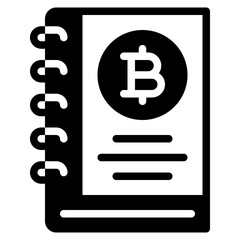Bitcoin Financial Report Icon
