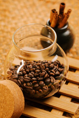 Enjoying fresh coffee beans in a cozy kitchen setting for a delightful brew experience