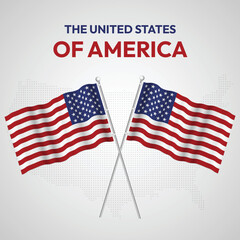 4th of July American Independence Day Celebration with the American Flag