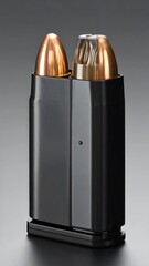 Double-bullet handgun magazine