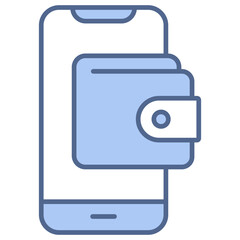 Mobile Wallet Blue Icon