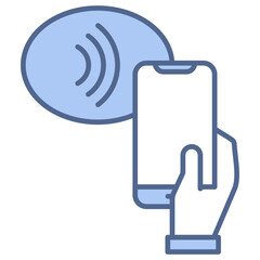 Contactless Pay Blue Icon