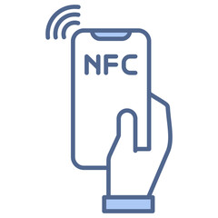 Nfc Payment Blue Icon