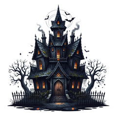 Spooky haunted mansion perfect for Halloween night