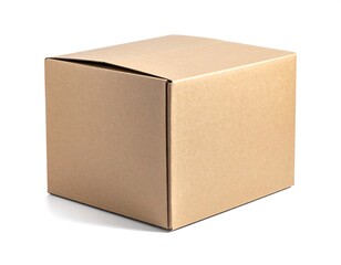 Empty tan cardboard box