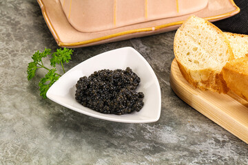 Luxury delicous strugeon black caviar