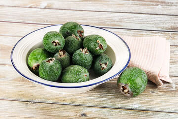 Sweet ripe juicyfruit feijoa