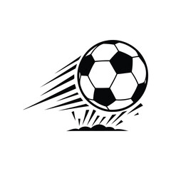 Dynamic soccer ball action motion graphic abstract lines speed energy vector