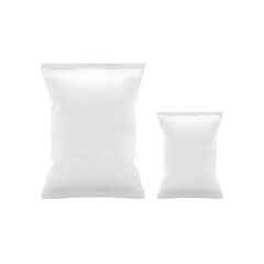 White Chips Bag Isolated on Transparent Background