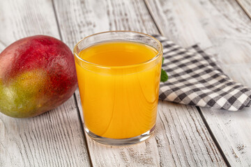 Sweet cold tropical mango juice