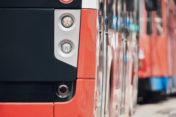 Bus for public transportation on city streets.