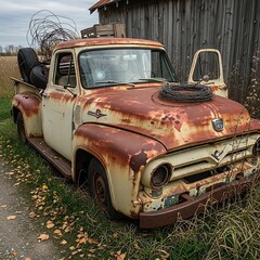 Vintage Ford Truck - A Relic of Automotive History.