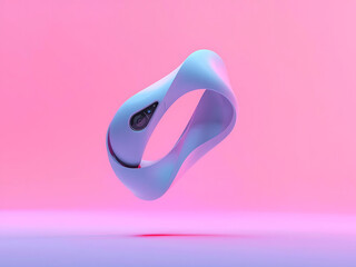 Abstract device edge AI VR floating minimal pastel futuristic smooth
