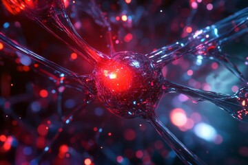 abstract background with red balls