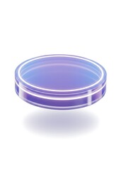 Glowing petri dish illustration isolated on white background