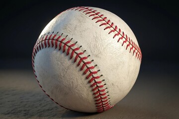 Baseball Close-Up: Iconic Red Stitching, Game-Worn Texture & Craftsmanship of America’s Favorite Sport"