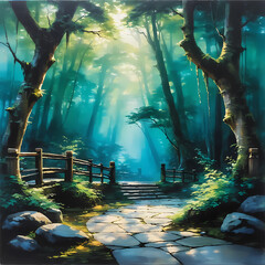 underwater scene with tropical fishes