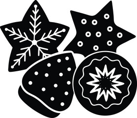 Abstract black and white geometric pattern of connected lines and circles with subtle gradients isolated on transparent background