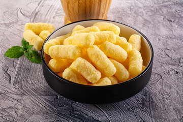 Golden crispy sweet corn sticks
