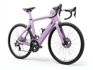 Sleek Light Purple Road Bicycle Studio Shot