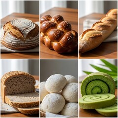 Artisan Bread Assortment - Sourdough, Challah, Baguette, and More.