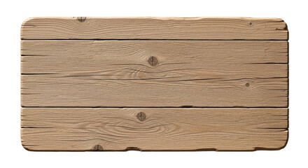 Obraz premium Rustic wooden sign with natural wood grain texture perfect for branding, signage, and design projects with space for text