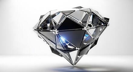 Abstract Diamond - A Modern Geometric Gemstone Design.