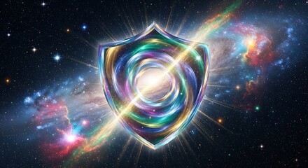 Cosmic Shield - A Symbol of Protection and Universal Energy.
