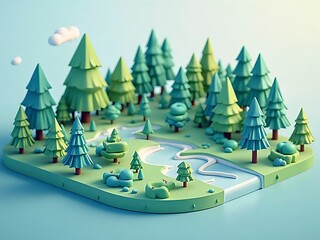 アイソメトリック, 3Dマップ, 地図, ゲームマップ, 自然, 景色, 環境問題, ゲーム風景, ミニモデル, 風景, 木, ジオラマ, 3D, イラスト, 季節, 粘土, 観光, 旅行, 山, 森, 空, 環境の, ビジネス, 草, デザイン, 野原, バカンス, くつろいで, 庭, 緑, 山脈, 低地、