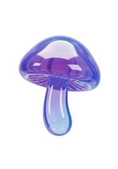 Illustration of a translucent mushroom with a vibrant color gradient isolated
