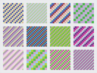 Modern Checkerboard Seamless Pattern Background Vector 16