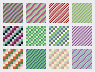 Modern Checkerboard Seamless Pattern Background Vector 17